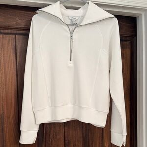 SPANX White Half-Zip Sweatshirt NWT